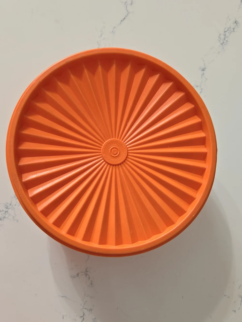 Vintage Tupperware Orange Servalier #1204-2 With Lid 1205-4